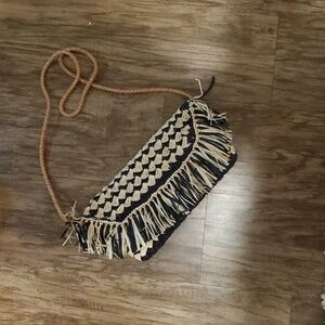 NEW SHEBOBO  crochet straw basket bag in natural